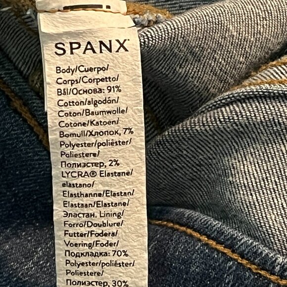 Spanx SPANXshape EveryWear Straight Leg Jeans Denim Shaping Stretch 20356R Sz L - Picture 7 of 12